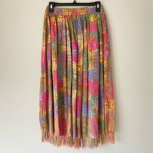 Women’s Indian Retro Stretchable Waistband Long Skirt - S - Pre-owned